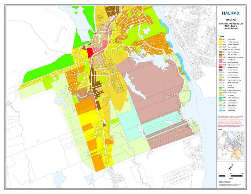 HFX Main Land Use ZM-1 Zoning (South Section)