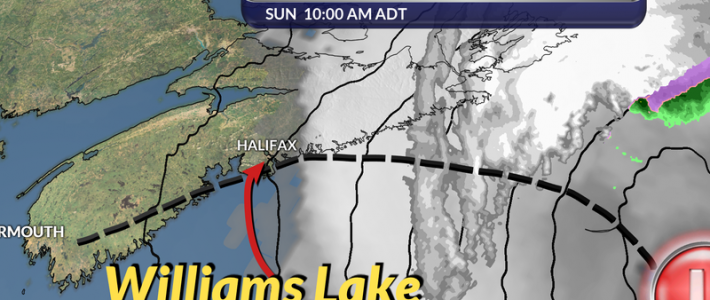 Weather Map of Williams Lake