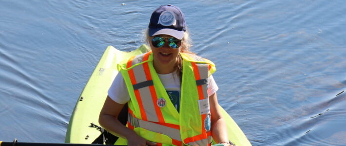 Kelly Schnare in kayak