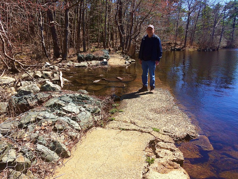 Murray Coolican at dam (spring)