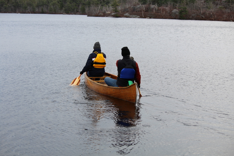 Burkhard and Philip in canoe