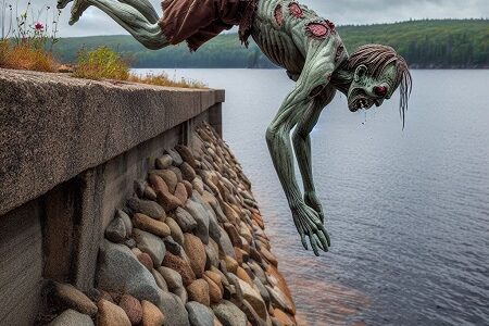 Zombie diving off dam (small)