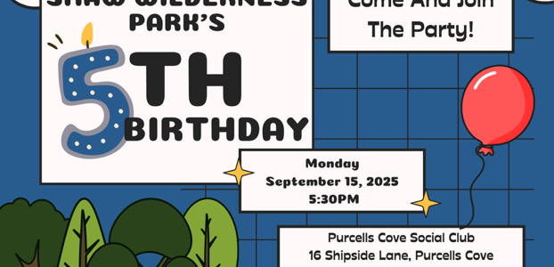 Shaw Park 5th Birthday Party SWP party 2025 poster