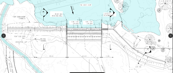 New dam new design Engineering schematic of new cofferdam